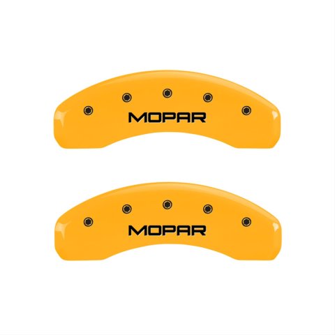 MGP 4 Caliper Covers Engraved Front & Rear Mopar Yellow Finish Black Char 2004 Chrysler Pacifica thumbnail 2