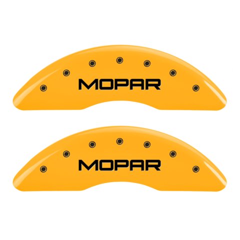 MGP 4 Caliper Covers Engraved Front & Rear Mopar Yellow Finish Black Char 2004 Chrysler Pacifica thumbnail 5