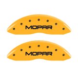 MGP 4 Caliper Covers Engraved Front & Rear Mopar Yellow Finish Black Char 2005 Chrysler 300 thumbnail 6