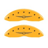 MGP 4 Caliper Covers Engraved F & R Style 1/Chrysler Wing Yellow Finish Black Char 2005 Chrysler 300 thumbnail 7