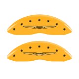 MGP 4 Caliper Covers Engraved F & R Chrysler Wing Yellow Finish Black Char 2009 Chrysler Aspen thumbnail 5