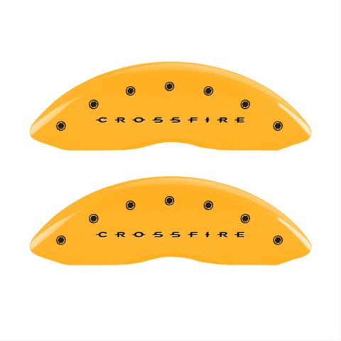MGP 4 Caliper Covers Engraved F & R Crossfire Yellow Finish Black Char 2005 Chrysler Crossfire thumbnail 1