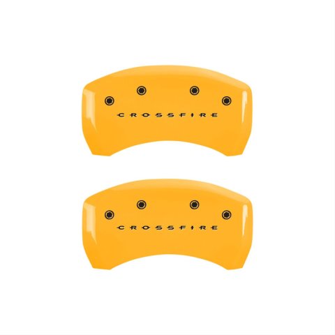 MGP 4 Caliper Covers Engraved F & R Crossfire Yellow Finish Black Char 2005 Chrysler Crossfire thumbnail 2