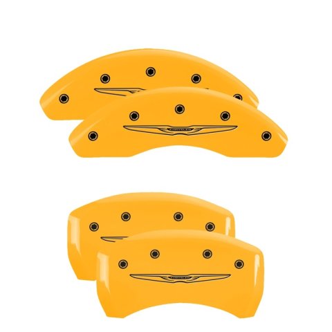 MGP 4 Caliper Covers Engraved Front & Rear Mopar Yellow Finish Black Char 2004 Chrysler Crossfire thumbnail 6