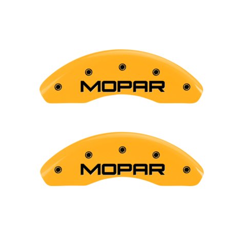MGP 4 Caliper Covers Engraved Front & Rear Mopar Yellow Finish Black Char 2008 Chrysler PT Cruiser thumbnail 5