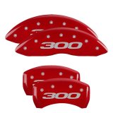 MGP 4 Caliper Covers Engraved Front & Rear 300/2017 Red Finish Silver Char 2011 Chrysler 300 thumbnail 2