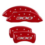 MGP 4 Caliper Covers Engraved Front & Rear 300/2017 Red Finish Silver Char 2011 Chrysler 300 thumbnail 3