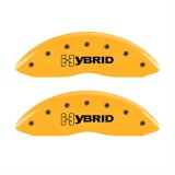 MGP 4 Caliper Covers Engraved Front & Rear Gm Style/Hybrid Yellow Finish Black Char 2009 GMC Envoy thumbnail 1