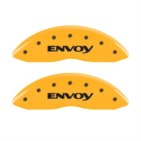 MGP 4 Caliper Covers Engraved Front & Rear Envoy Yellow Finish Black Char 2005 GMC Envoy XL