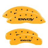 MGP 4 Caliper Covers Engraved Front & Rear Envoy Yellow Finish Black Char 2005 GMC Envoy XL thumbnail 3
