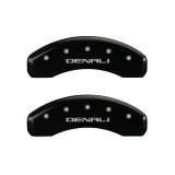 MGP 4 Caliper Covers Engraved Front & Rear Denali Black Finish Silver Char 2017 GMC Canyon thumbnail 6