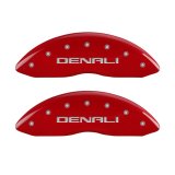 MGP 4 Caliper Covers Engraved Front & Rear Denali Red Finish Silver Char 2018 GMC Canyon thumbnail 7