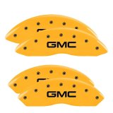 MGP 4 Caliper Covers Engraved Front & Rear GMC Yellow Finish Black Char 2016 GMC Savana 3500 thumbnail 3