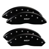 MGP 4 Caliper Covers Engraved Front & Rear MGP Black Finish Silver Char 2012 GMC Savana 2500 thumbnail 3