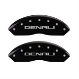 MGP 4 Caliper Covers Engraved Front & Rear Denali Black Finish Silver Char 2019 GMC Arcadia thumbnail 1