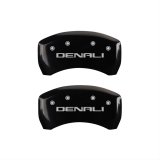MGP 4 Caliper Covers Engraved Front & Rear Denali Black Finish Silver Char 2019 GMC Arcadia thumbnail 2