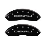 MGP 4 Caliper Covers Engraved Front & Rear Denali Black Finish Silver Char 2019 GMC Arcadia thumbnail 5