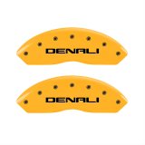 MGP 4 Caliper Covers Engraved Front & Rear Denali Yellow Finish Black Char 2017 GMC Acadia thumbnail 1