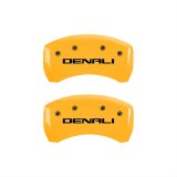 MGP 4 Caliper Covers Engraved Front & Rear Denali Yellow Finish Black Char 2017 GMC Acadia thumbnail 2