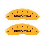 MGP 4 Caliper Covers Engraved Front & Rear Denali Yellow Finish Black Char 2017 GMC Acadia thumbnail 4