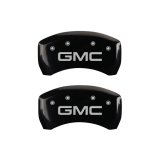 MGP 4 Caliper Covers Engraved Front & Rear GMC Black Finish Silver Char 2019 GMC Arcadia thumbnail 9