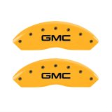MGP 4 Caliper Covers Engraved Front & Rear GMC Yellow Finish Black Char 2019 GMC Arcadia thumbnail 1