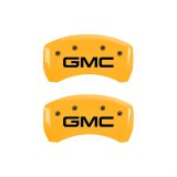 MGP 4 Caliper Covers Engraved Front & Rear GMC Yellow Finish Black Char 2019 GMC Arcadia thumbnail 2