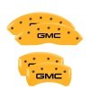 MGP 4 Caliper Covers Engraved Front & Rear GMC Yellow Finish Black Char 2019 GMC Arcadia thumbnail 8