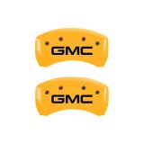 MGP 4 Caliper Covers Engraved Front & Rear GMC Yellow Finish Black Char 2019 GMC Arcadia thumbnail 9