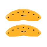 MGP 4 Caliper Covers Engraved Front & Rear MGP Yellow Finish Black Char 2019 GMC Arcadia thumbnail 4