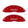 MGP 2 Caliper Covers Engraved Front GMC Red Finish Silver Characters 2008 GMC Canyon thumbnail 7