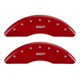 MGP 2 Caliper Covers Engraved Front MGP Red Finish Silver Characters 2007 GMC Canyon thumbnail 2