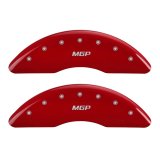 MGP 2 Caliper Covers Engraved Front MGP Red Finish Silver Characters 2007 GMC Canyon thumbnail 3