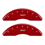 MGP 2 Caliper Covers Engraved Front MGP Red Finish Silver Characters 2007 GMC Canyon thumbnail 4