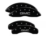 MGP 4 Caliper Covers Engraved Front & Rear GMC Black Finish Silver Char 2019 GMC Sierra 1500 thumbnail 1