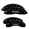 MGP 4 Caliper Covers Engraved Front & Rear GMC Black Finish Silver Char 2019 GMC Sierra 1500 thumbnail 4