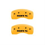 MGP 4 Caliper Covers Engraved Front Cadillac Rear SRX Yellow Finish Black Char 2006 Cadillac SRX thumbnail 2