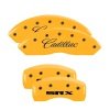 MGP 4 Caliper Covers Engraved Front Cadillac Rear SRX Yellow Finish Black Char 2006 Cadillac SRX thumbnail 9