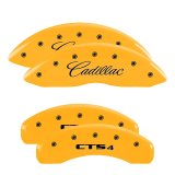 MGP 4 Caliper Covers Engraved Front Cadillac Rear STS Yellow Finish Black Char 2007 Cadillac STS thumbnail 6