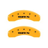 MGP 4 Caliper Covers Engraved Front Cadillac Rear SRX Yellow Finish Black Char 2010 Cadillac SRX thumbnail 9