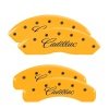 MGP 4 Caliper Covers Engraved F & R Cursive/Cadillac Yellow Finish Black Char 2007 Cadillac DTS thumbnail 8