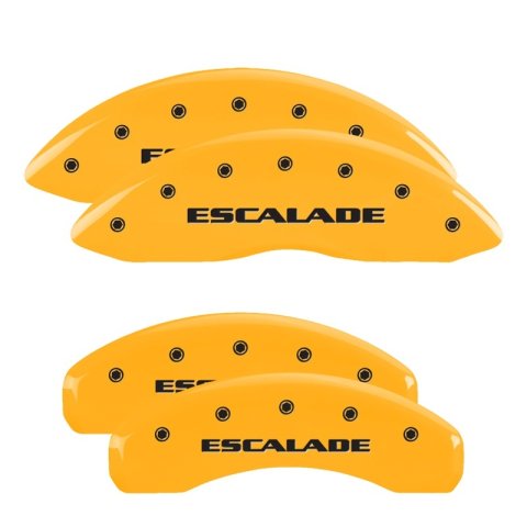 MGP 4 Caliper Covers Engraved F & R Cursive/Cadillac Yellow Finish Black Char 1998 Cadillac DeVille thumbnail 5