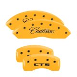 MGP 4 Caliper Covers Engraved Front Cadillac Rear CTS Yellow Finish Black Char 2004 Cadillac CTS thumbnail 7