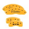 MGP 4 Caliper Covers Engraved Front Cadillac Rear STS Yellow Finish Black Char 2007 Cadillac XLR thumbnail 8
