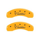 MGP 4 Caliper Covers Engraved F & R Cadillac Yellow Finish Black Char 2004 Cadillac Escalade EXT thumbnail 9