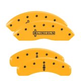 MGP 4 Caliper Covers Engraved Front & Rear MGP Yellow Finish Black Char 2004 Cadillac Escalade EXt thumbnail 6