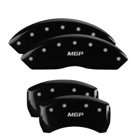 MGP 4 Caliper Covers Engraved Front & Rear MGP Black Finish Silver Char 2017 Cadillac XT5 thumbnail 6