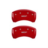 MGP 4 Caliper Covers Engraved Front & Rear MGP Red Finish Silver Characters 2017 Cadillac CT6 thumbnail 2