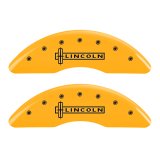 MGP 4 Caliper Covers Engraved Fr Lincoln Rr Star Logo Yellow Finish Blk Char 2009 Lincoln Navigator thumbnail 4