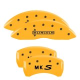 MGP 4 Caliper Covers Engraved Fr Lincoln Rr Star Logo Yellow Finish Blk Char 2009 Lincoln Navigator thumbnail 7